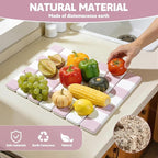 Yamaziot Stone Drying Mat for Kitchen Counter, Quick-Dry Diatomaceous Earth Mat - Image 5
