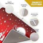 Christmas Reindeer Moon Star Red Dish Drying Mat - Image 4