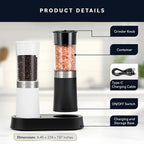 Home Hero Electric Salt and Pepper Grinder Set - Image 6