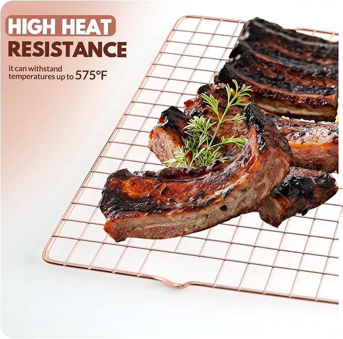 2 PCS Cooling Racks for Cooking and Baking, 14.8x10 Inches Stainless Steel - Image 6