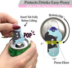 Soda Can Tab Opener Mini Soda Can Cover Easy Tab Opener and Drink Protector - Image 2
