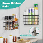Sinnsally 2 Pack Cabinet Door Organizer, Self Adhesive Lid Organizers Inside - Image 7