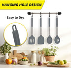 4 Pack Silicone Utensils Set，Non Stick Solid Spatulas, Slotted Spoons - Image 5