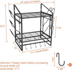 VyGrow 17 Inch Pot Rack Wall Mounted, 2 Tier Pots and Pans Organizer - Image 2