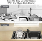 MAJALiS Dish Drying Rack Over The Sink, Expandable Stainless Steel Dish Drainer - Image 2