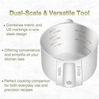 1PCS 2/3Cup Single Measuring Cup, Etched Inner Scale Stainless Steel Measure - Image 4