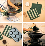 Folkulture Pot Holders for Kitchen | Pack of 2 Ribbed Soft Silicone Hot Pads - Image 7