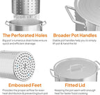 Bonnlo 30QT Aluminum Stock Pot for Boiling Seafood, Crawfish & Crab, Frying - Image 5