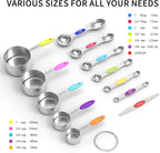 TILUCK measuring cups and magnetic measuring spoons set, stainless steel - Image 2