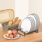 2 Pack Plate Holders Organizers 8 Slots Upright Cabinet Dish Drying Racks Metal - Image 8