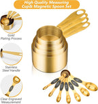 GuDoQi Gold Magnetic Measuring Spoons and Cups Set of 12, 8 Dual Sided Magnetic - Image 5