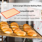 AMYONE Silicone Baking Mats for Full Size Sheet Pan, Non-Stick Silicone Baking - Image 6