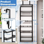 coobest 8-Tier Over the door Spice Rack Organizer, Large Heavy Duty Metal Wall - Image 3