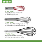 Tovolo Mini Whisk Stainless Steel 6 Inch Tiny Whipper Silicone Whisker - Image 5