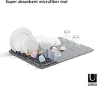 Umbra Udry Dish Rack with Movable Pegs and Microfiber Drying Mat – Space-Saving - Image 5