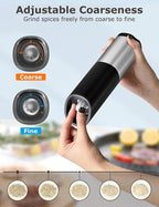 innhom Gravity Electric Salt and Pepper Grinder Set Battery Operated Salt - Image 4