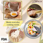 Elegant White Gold Silicone Cooking Utensils Set - Image 9