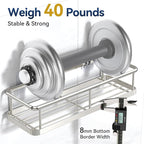 YASONIC Shower Caddy Adhesive, No Drill Bathroom Organizers, Rust Proof Shower - Image 4