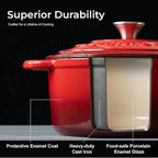 Parmedu 5.5QT Enameled Cast Iron Dutch Oven - Image 2