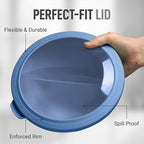 Zulay Kitchen 12 Piece Plastic Mixing Bowls - Image 4