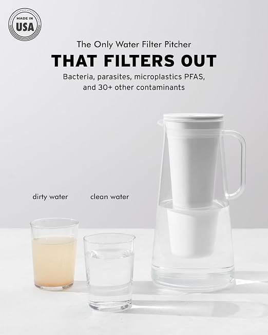 LifeStraw Home – Water Filter Pitcher, Stormy Blue, BPA Free Designed - Image 4