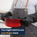 GEEKHOM BBQ Gloves X-Large, Heat Resistant Kitchen Silicone Oven Mitts - Image 5