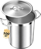 STOCKPOT Extra-Large Stainless Steel Stock Pot – Commercial Heavy Duty Soup Pot by STOCKPOT