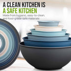 Zulay Kitchen 12 Piece Plastic Mixing Bowls - Image 6