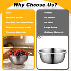 3 Pcs Stainless Steel Colander Strainer Set Metal Colander - Image 7
