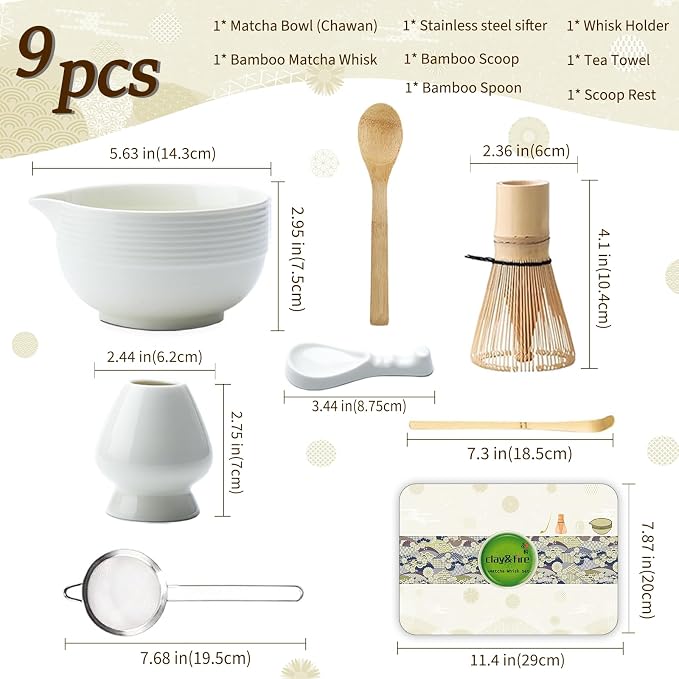 Clay&Fire Matcha Whisk Set, Ceramic Matcha Set, Matcha Bowl - Image 6