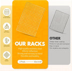 2 PCS Cooling Racks for Cooking and Baking, 14.8x10 Inches Stainless Steel - Image 4