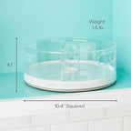 YouCopia Crazy Susan Lazy Susan Organizer, 3 BPA-Free Removable Clear Bins - Image 4
