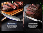 SYOKAMI Steak Knives Set of 4, 4.8 Inch Quality Japanese Style Smooth Edge Meat - Image 4