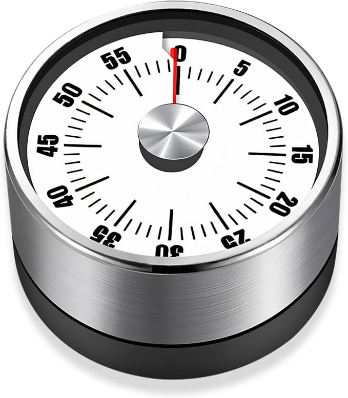 Premium Mechanical Kitchen Timer, No Battery Required, Magnetic Base, Twist - Image 2