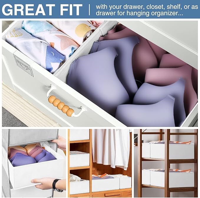 Criusia Drawer Organizer Clothes, 24 Pack Dresser Organizer Bins - Image 4