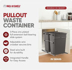 Rev-A-Shelf RV-18KD-13C-S Double Pullout Trash Can - Image 2