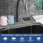 2 Pcs Silicone Faucet Handle Drip Catcher Tray, 2 in 1 Dish Soap Sponge Holder - Image 3