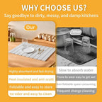 Stone Dish Drying Mat for Kitchen Counter, Any Countertop - Image 4