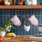 KitchenAid Albany Mini Oven Mitt 2-Pack Set, Dried Rose - Image 2
