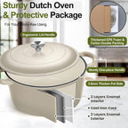 P&P CHEF 6QT Enameled Dutch Oven, Cast Iron Dutch Oven Pot - Image 3