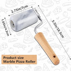 Tianman Small Marble Rolling Pin Pizza Roller, Marble Pastry Roller Non-Stick - Image 2
