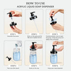 Amolliar Plastic Mason Jar Soap Dispenser - Image 7