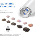 UNNEES Rechargeable Electric Salt and Pepper Grinder Set, Gravity Activated - Image 5