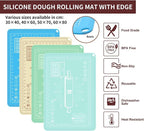 Silicone Baking Mat 20"L x 28"W, Extra Thick Dough Rolling Pad - Image 2