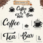 Queekay 7 Pieces Coffee Bar Sign Rustic Wall Decor Art Wooden Sign - Image 4