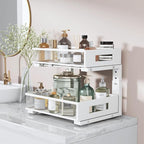 Under Sink Organizer, 2-Tier Dual Pull Out Cabinet Organizer Drawers - Image 6