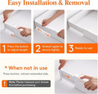 Lifewit 4 Pack 4" High Drawer Dividers 28 -43.5cm/11-17" Adjustable Kitchen - Image 5