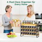 EsLuker.ly Spice Seasoning Rack Organizer Kitchen Countertop, 4 Tier Bamboo - Image 8