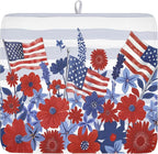 Patriotic Floral Dish Drying Mat by Unknown