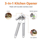 Amazon Basics Can Opener, Heavy Duty Stainless Steel - Image 2
